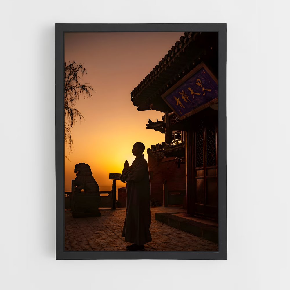 Poster Méditation au Crépuscule – affiche Kung Fu (vue 2)
